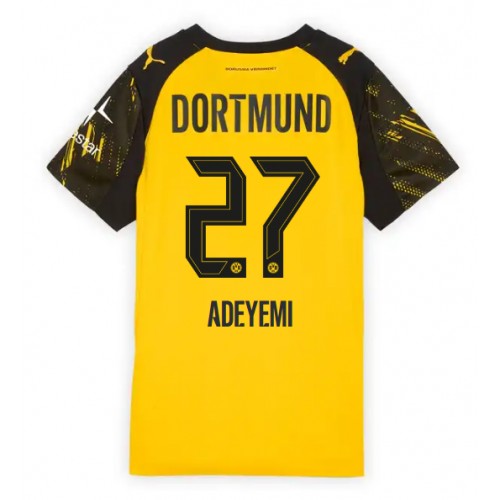 Stroje piłkarskie Borussia Dortmund Karim Adeyemi #27 Koszulka Podstawowej dla damskie 2025-26 Krótki Rękaw